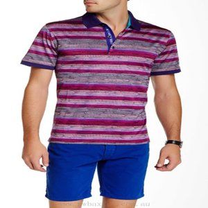 ROBERT GRAHAM 3XL Purple Geometric Stripes Shirt